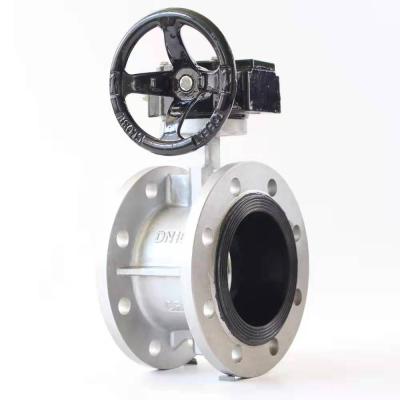 Válvula borboleta de aço inoxidável tipo flanged DIN PN10-16 10-16 