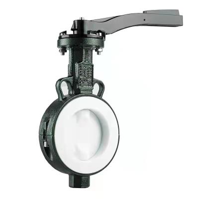 Válvula borboleta revestida de PTFE